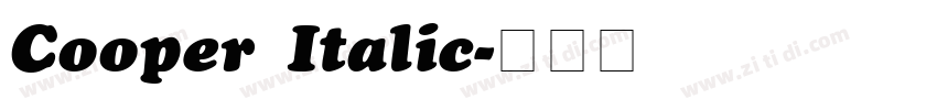 Cooper Italic字体转换 Cooper Italic字体转换